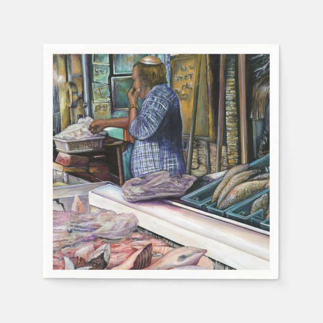 Men of the Desert, Gifts of the Sea, Jerusalem Napkin (Front)