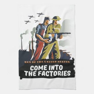 Men of the United States, WW2 poster Tea Towel