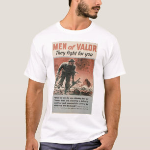 men of valour WWII poster t-shirt