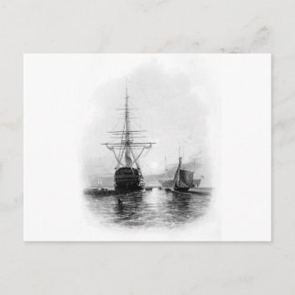 MEN OF WAR AT SPITHEAD POSTCARD