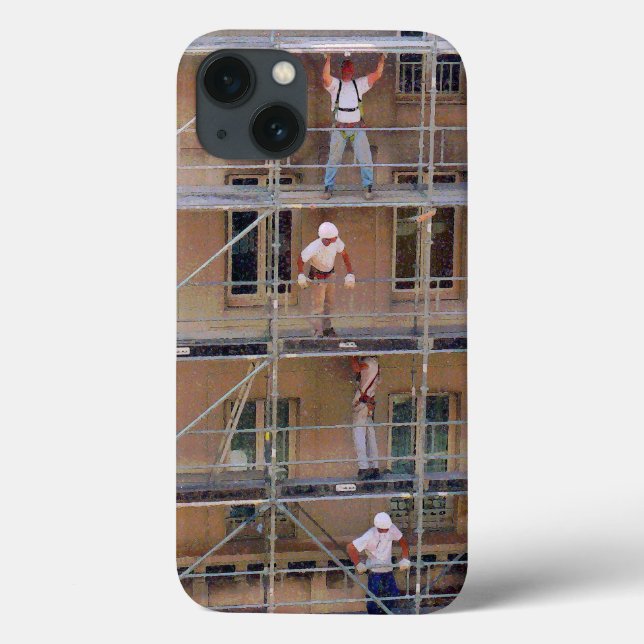 Men On Scaffolding iPhone 13 Case  (Back)
