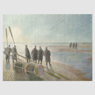 Men on the Beach (Dangerous Work at Low Tide) Tissue Paper