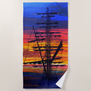 Men on the mooring  beach towel