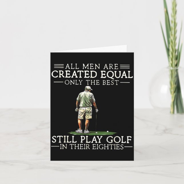 Men Play Golf Eighties 80 Funny Golfer Golfing  Card (Front)