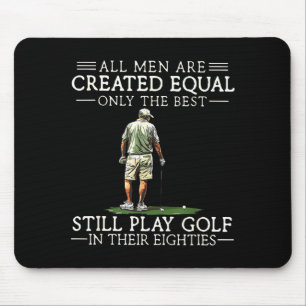 Men Play Golf Eighties 80 Funny Golfer Golfing Mouse Mat