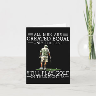 Men Play Golf Eighties Funny Golfer Golfing Card