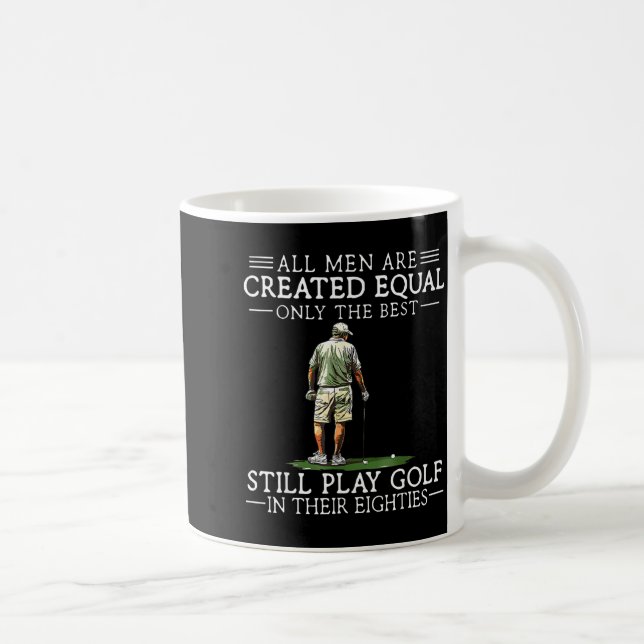 Men Play Golf Eighties Funny Golfer Golfing  Coffee Mug (Right)