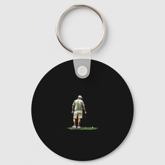 Men Play Golf Eighties Funny Golfer Golfing  Key Ring (Front)