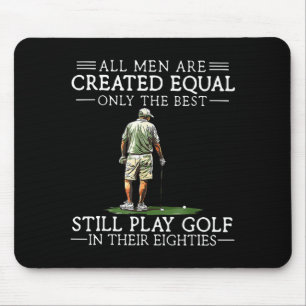 Men Play Golf Eighties Funny Golfer Golfing Mouse Mat