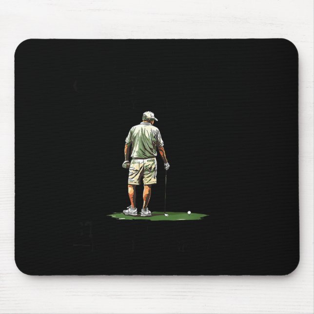 Men Play Golf Eighties Funny Golfer Golfing  Mouse Mat (Front)