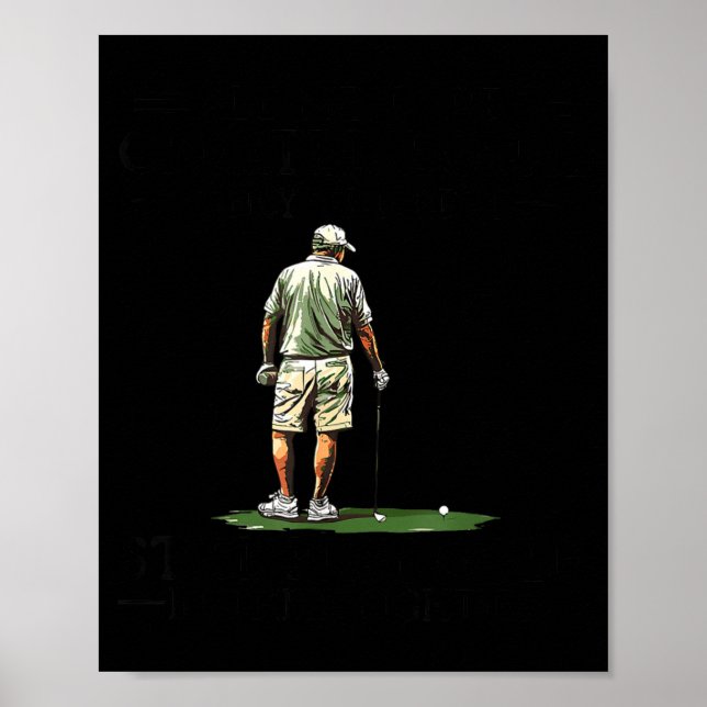 Men Play Golf Eighties Funny Golfer Golfing  Poster (Front)