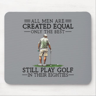 Men Play Golf In Eighties 80th Gifts Golfers Dads Mouse Mat