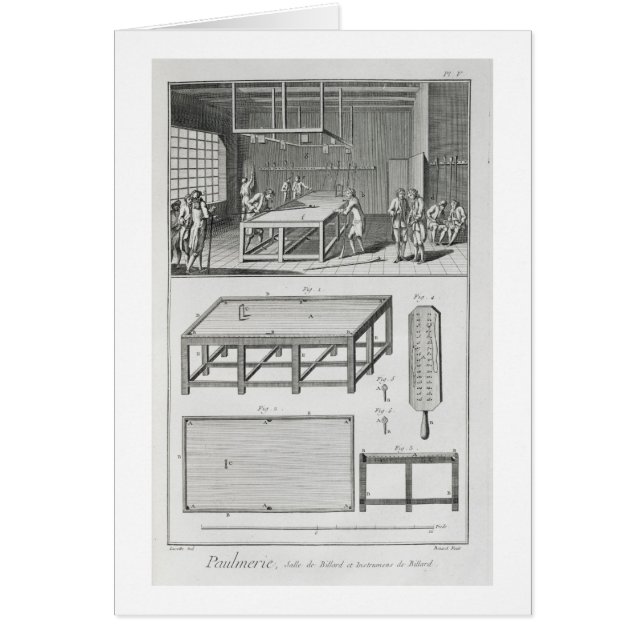 Men playing billiards, from the 'Encyclopedie des (Front)