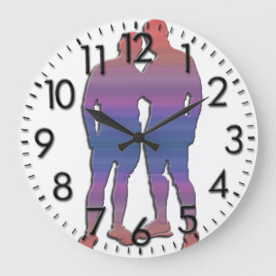 Men Posing Clock