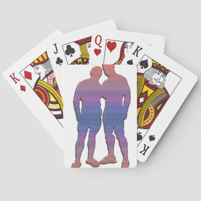 Men Posing Playing Cards (Back)