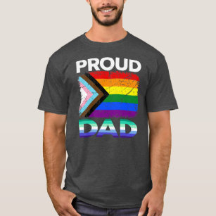 Men Proud Dad Transgender Pride Gay Flag LGBT T-Shirt