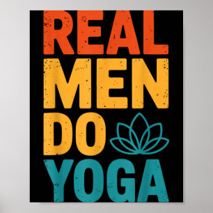 Men Real Yoga Poster