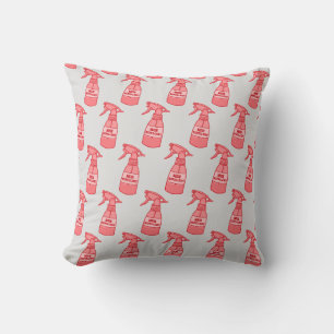 Men Repellent Spray Bottle Sassy Humour (Red) Cushion
