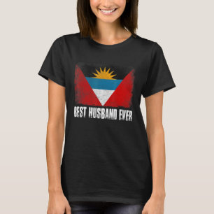 Men Retro Antigua And Barbuda Flag Best Husband Ev T-Shirt