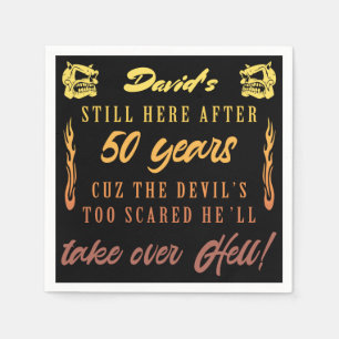 Men’s 50th Birthday Humour Napkin
