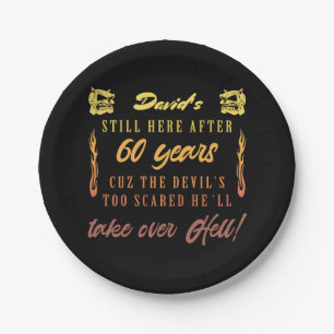 Men’s 60th Birthday Humour Paper Plate