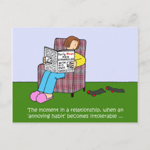 Men’s Annoying Habits Cartoon Humour Postcard