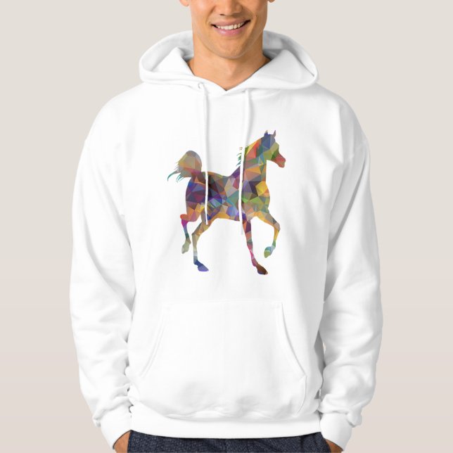 Men’s Hoodie with Colorful Horse Print (Front)