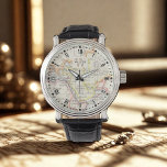 Men’s Mecca Map Monogram Watch – Eid Gift<br><div class="desc">Men’s Mecca Map Monogram Watch – Islamic Gift for Hajj, Eid, Groom, Father – Custom Leather Strap Timepiece. A gift of time, faith, and love. This men’s watch features an authentic antique map from 1895, capturing the sacred cities of Mecca, Madina, and Jeddah. Your chosen monogram and name are artfully...</div>