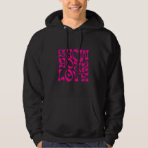 Men’s Minimalist Hoodie with Bold Pink Text