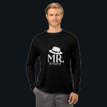 Men’s “Mr. Right” Shirt – Perfect Couple Outfit<br><div class="desc">Declare your title with confidence in this bold and humourous “Mr. Right” T-shirt, featuring a classy hat graphic. Whether you're rocking it solo or matching with your "Mrs. Always Right, " this shirt is perfect for weddings, anniversaries, date nights, or fun everyday wear. Makes a clever and thoughtful gift for...</div>