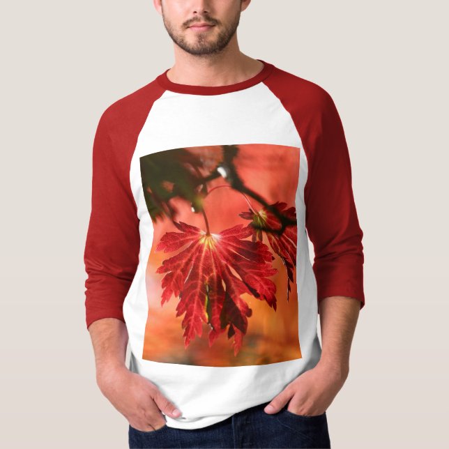 Men’s Red-Leaf Long Sleeve T-Shirt (Front)