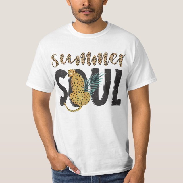 Men’s Summer Soul T-Shirt with Leopard Design (Front)