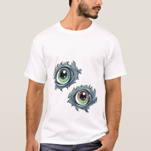 Men’s T-Shirt with Ripped-Eye Cartoon Design