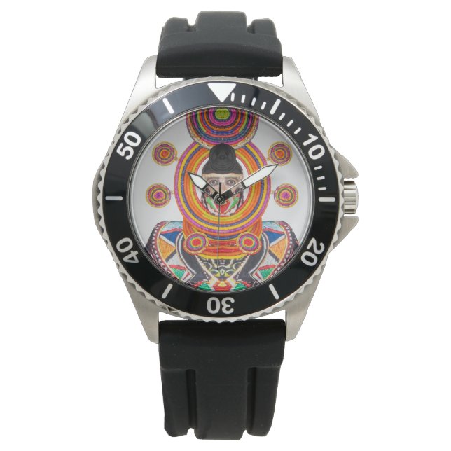 MEN"S WATCH Art by Davey AFRICANA SOLAR SYSTEM (Front)