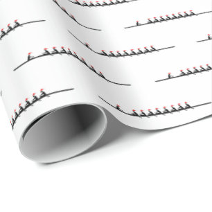 Men Santa Hat Rowing Rowers Crew Team #4 Wrapping Paper