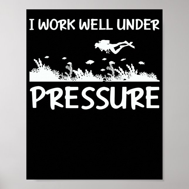 Men Scuba Diving Humour Scuba Diver Poster (Front)