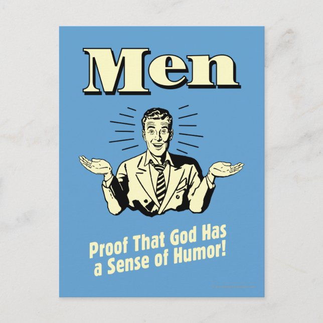 Men: Sense Of Humour Postcard (Front)