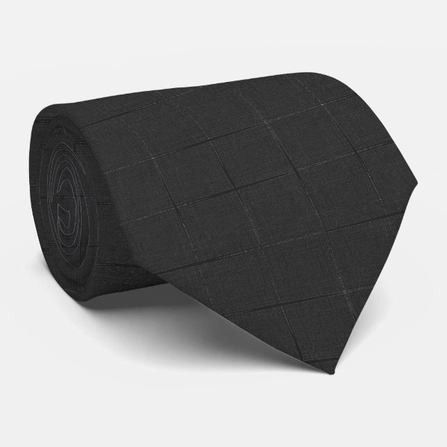 Men solid colour black tie (Rolled)