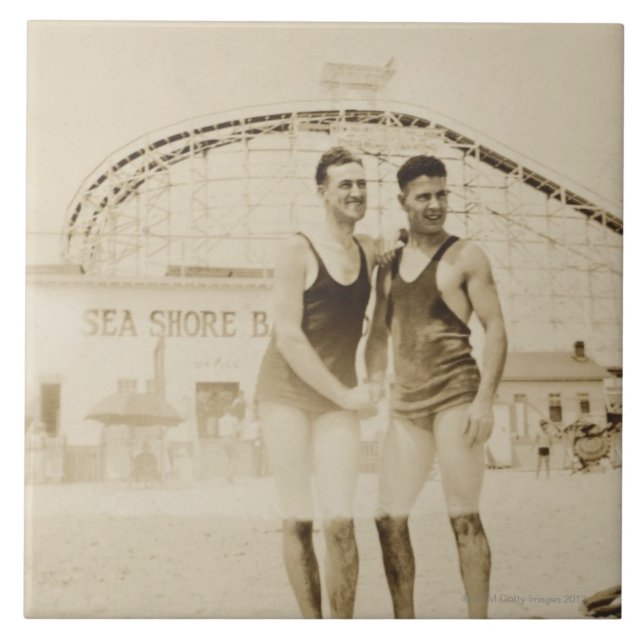 Men Standing on Beach Tile (Front)