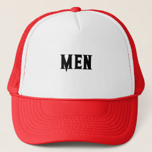MEN Stylish Text Printed Bold Look for Men Boy Red Trucker Hat
