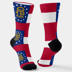Men sustainable crew socks with flag of Georgia