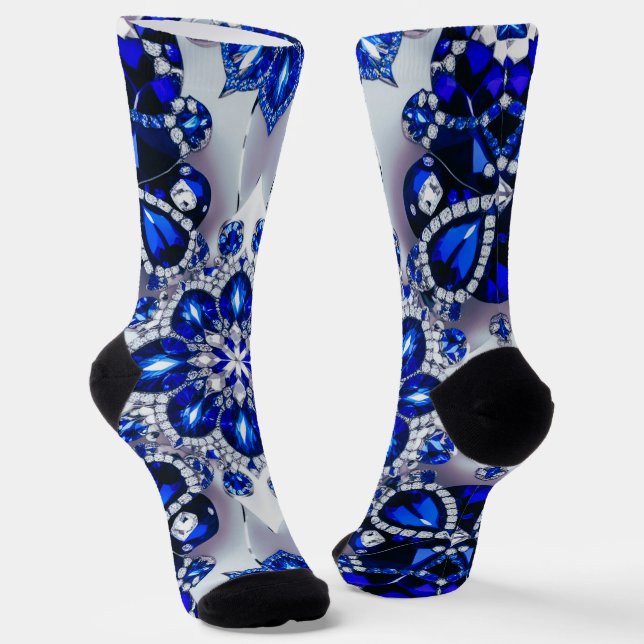 Men sustainable socks with Blue White Colours (Angled)