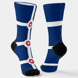 Men sustainable socks with flag of Indianapolis