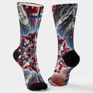 Men sustainable socks with Norwegian Colours