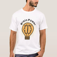 men t-shirt brain power