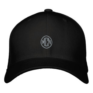MEN Text Name Flexfir Wool Men's Handsome Cool-Hat Embroidered Hat