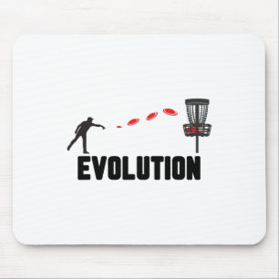 Men Throwing Red Disc Into Sket Evolution Disc Gol Mouse Mat