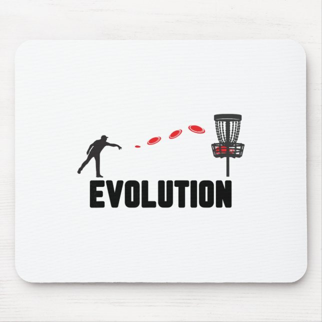 Men Throwing Red Disc Into Sket Evolution Disc Gol Mouse Mat (Front)
