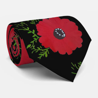 Men Tie case flor del campo red flower wilderness