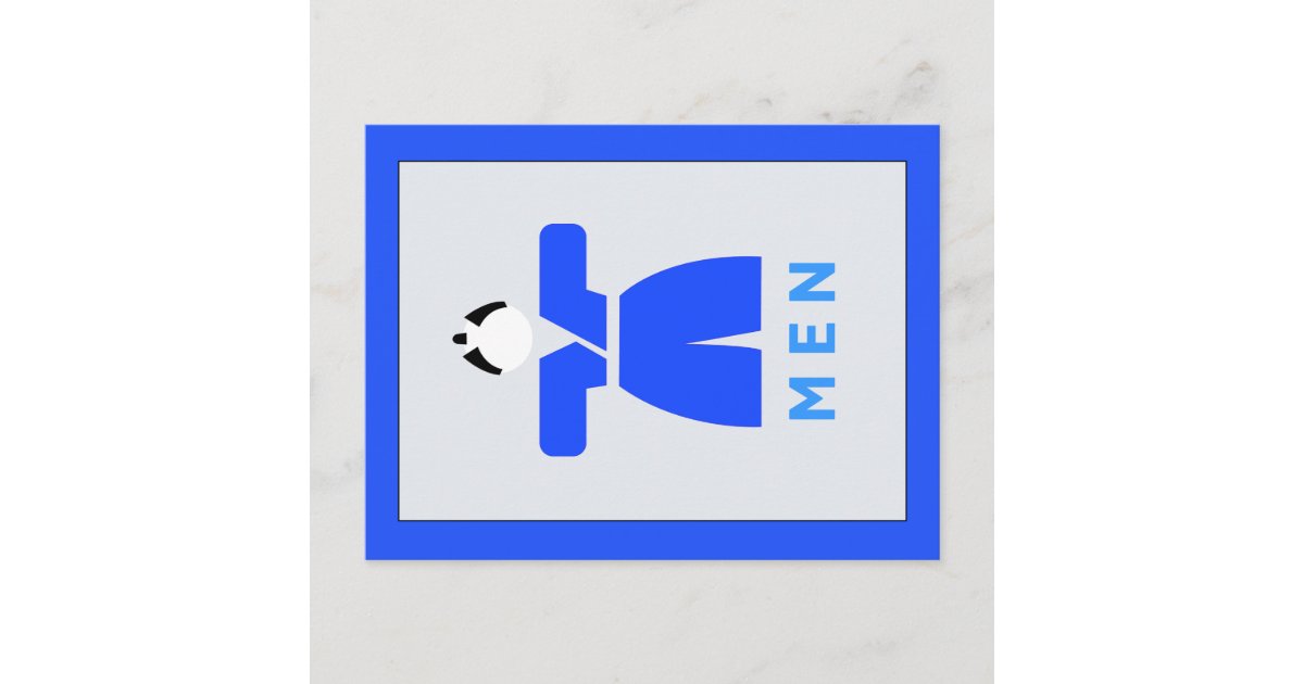 Men toilet, Japanese Sign Postcard Zazzle